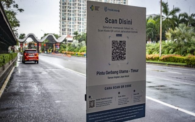 Kode batang (QR Code) aplikasi PeduliLindungi