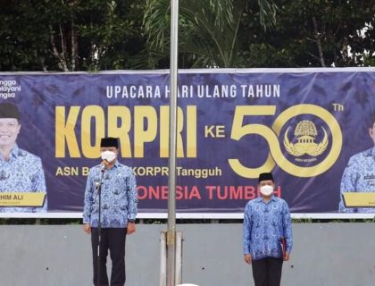 Hari Ulang Tahun (HUT) Korpri ke-50 di halaman Pendopo Djafaruddin