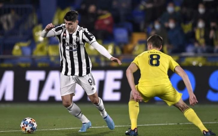 Aksi penyerang Juventus Alvaro Morata