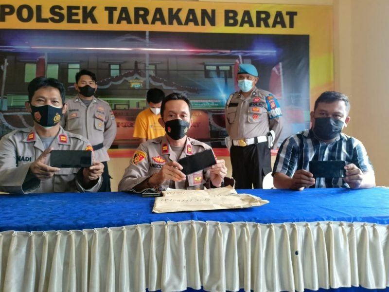 Polsek Tarakan Barat rilis pencurian handphone