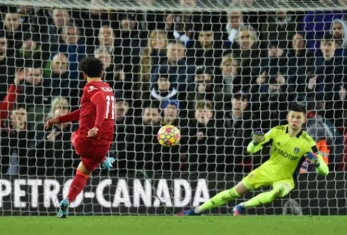 liverpool7 Pemain Liverpool Mohamed Salah mencetak gol