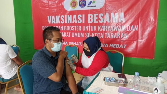 Kegiatan vaksinasi Binda Kaltara bersama Pertamina Hulu Indonesia