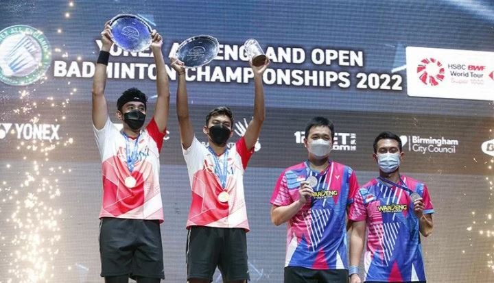 Ganda putra Indonesia Muhammad Shohibul Fikri dan Bagas Maulana