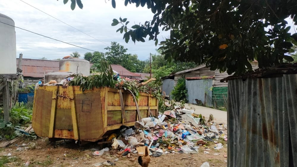 Tempat Pembuangan Sampah (TPS) di Jalan Abdi Peraja Nunukan Selatan. (FOTO: Darmawan/Benuanta.co.id)