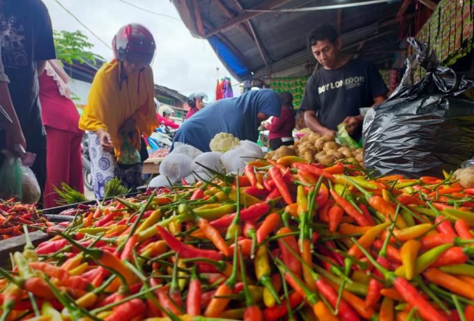 Cabai di Pasar Inhutani Nunukan Cabai Lokal Nunukan