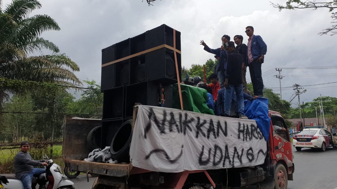 unjuk rasa harga udang naik