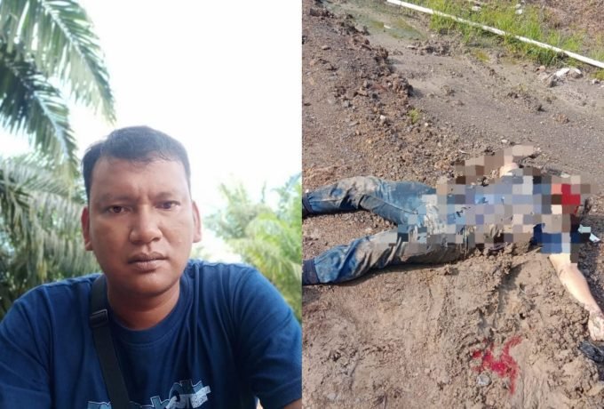 TEWAS : Agus Purba tewas di tempat usai dibunuh oleh rekan kerjanya sendiri.