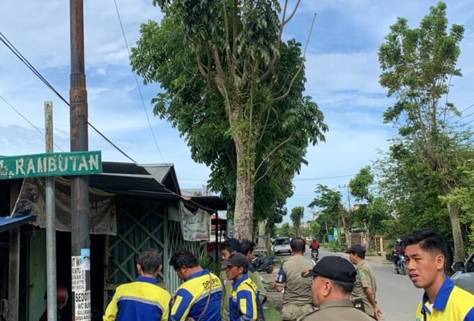 DITERTIBKAN : Satpol PP Bulungan dan DPU-PR Bulungan saat melakukan penertiban kesejumlah PKL (Foto: Istimewa)