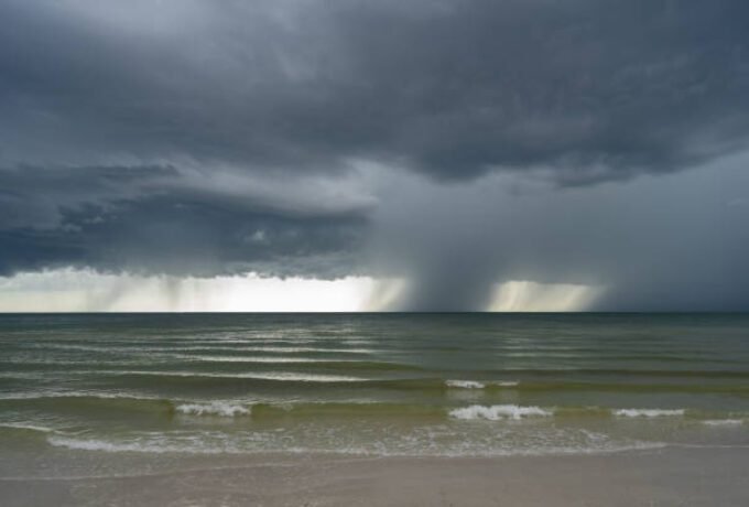 Naples beach, a storm is coming
